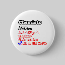 Chemist Quiz...Joke Pinback Buttons