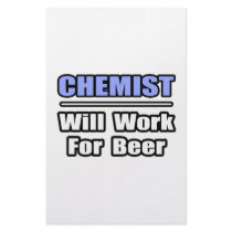 Chemist...Will Work For Beer stationery