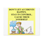 chemistry accidents post card