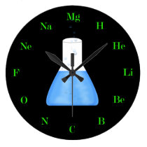 Chemistry Clock at Zazzle