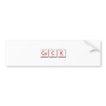 Chemistry Cock Bumper Sticker