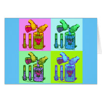 Chemistry Displacement Pop Art Cards