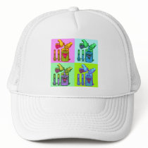 Chemistry Displacement Pop Art Mesh Hat