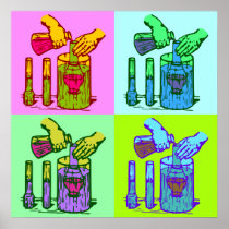 Chemistry Displacement Pop Art Print