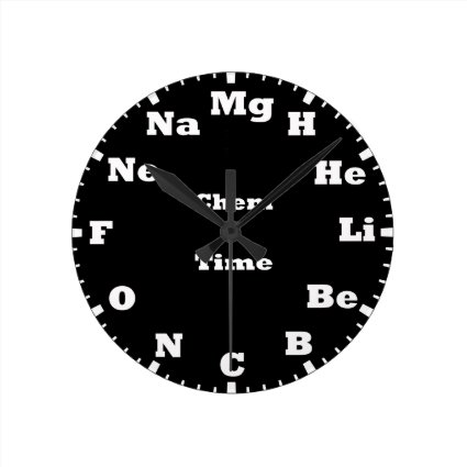 Chemistry elements of periodic table wall clock