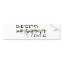 Chemistry Genius bumper stickers