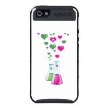 Chemistry Glass Laboratory Bottle Pink Green Heart Case For iPhone 5