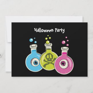 Chemistry Halloween Party Invitations invitation