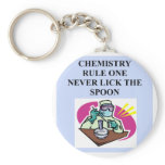 chemistry: never lick the spoon keychains