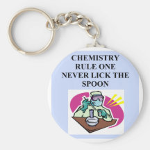 chemistry: never lick the spoon keychains