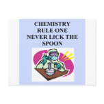 chemistry: never lick the spoon postcards