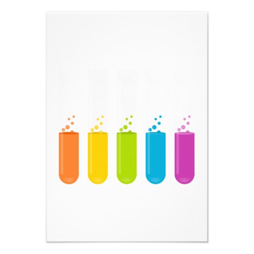 Chemistry Science Test Tubes Personalized Announcement