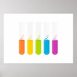 Chemistry Science Test Tubes Print