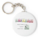 Chemistry Spelled with elements Keychains