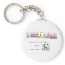 Chemistry Spelled with elements Keychains