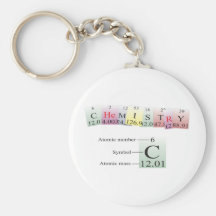 Chemistry Spelled with elements Keychains