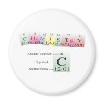 Chemistry Spelled with elements Fridge Magnet