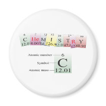 Chemistry Spelled with elements Fridge Magnet