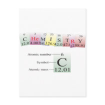 Chemistry Spelled with elements Postcard