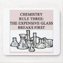chemistry: the epensive glass breaks first mouse pads