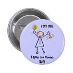 Chemo Bell - Lavender Ribbon Female Button