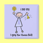 Chemo Bell - Lavender Ribbon Female Fridge Magnet
