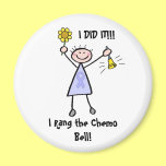 Chemo Bell - Lavender Ribbon Female Refrigerator Magnet