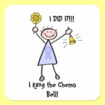 Chemo Bell - Lavender Ribbon Female Stickers