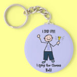 Chemo Bell - Lavender Ribbon Male Key Chains