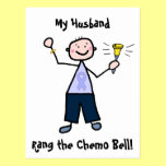 Chemo Bell - Lavender Ribbon Male Postcard