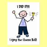 Chemo Bell - Lavender Ribbon Male Postcard