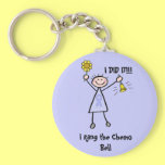 Chemo Bell - Lavender Ribbon Woman Key Chain