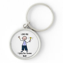 Chemo Bell Man - Periwinkle Ribbon Stomach Cancer Keychains