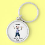 Chemo Bell Man - Periwinkle Ribbon Stomach Cancer Keychains