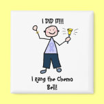Chemo Bell Man - Periwinkle Ribbon Stomach Cancer Fridge Magnet