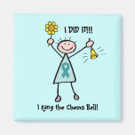 Chemo Bell - Teal Ribbon Refrigerator Magnet