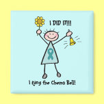Chemo Bell - Teal Ribbon Refrigerator Magnet