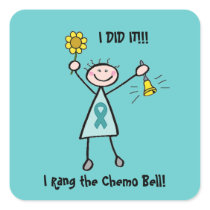 Chemo Bell - Uterine Cancer Stickers