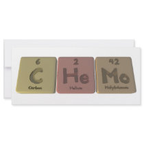 Chemo-C-He-Mo-Carbon-Helium-Molybdenum.png Personalized Rack Card