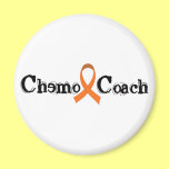 Chemo Coach - Orange Ribbon Fridge Magnets