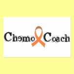 Chemo Coach - Orange Ribbon Rectangular Sticker