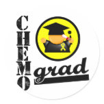 Chemo Grad Testicular Cancer Ribbon stickers