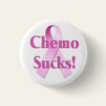 Chemo Sucks Breast Cancer Button
