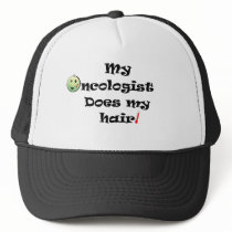 ChemoHair Blk Ltrs Mesh Hat
