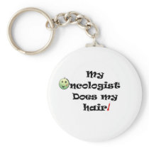 ChemoHair Blk Ltrs Keychains