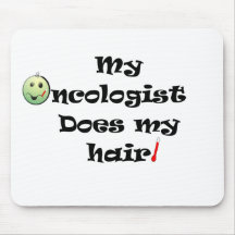 ChemoHair Blk Ltrs Mousepad