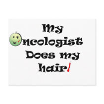 ChemoHair Blk Ltrs Postcards
