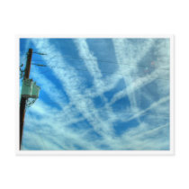Chemtrail Grid In The Sky Postcard