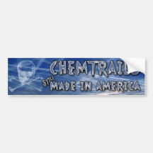 Chemtrails - hecho en América Pegatina De Parachoque
