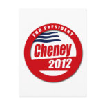 Cheney 2012 Button Post Cards